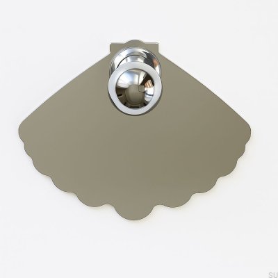 Poignée de meuble Shell 65, acier, argent