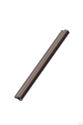 Poignée de meuble allongée Lucente 224, aluminium, brun mat