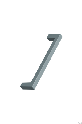 Poignée de meuble allongée carrée OceanIX 128 en plastique bleu