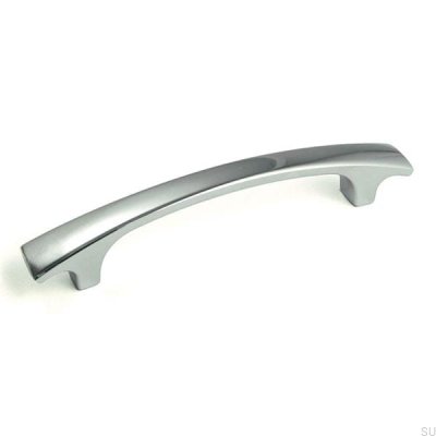 Poignée de meuble allongée 1301 128 Chrome poli