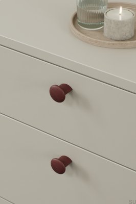 Bouton de meuble en plastique Volumi OceanIX 16, bordeaux mat