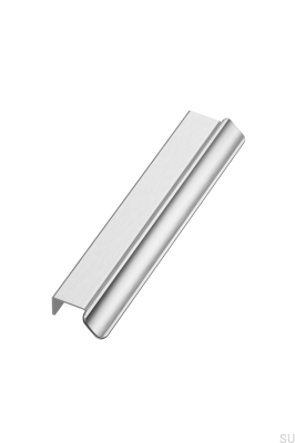 Poignée de meuble Volet 160 en aluminium à bord argenté