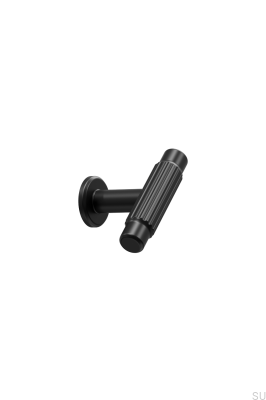 Bouton de meuble en métal noir mat Villa 50 T-Bar