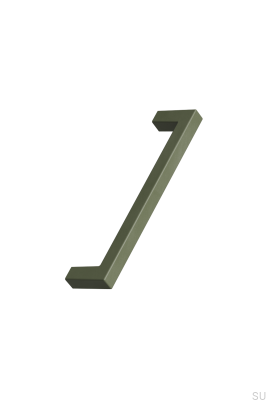 Poignée de meuble allongée carrée OceanIX 128 en plastique vert