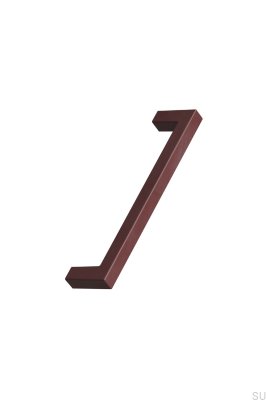 Poignée de meuble carrée OceanIX 128 en plastique bordeaux mat