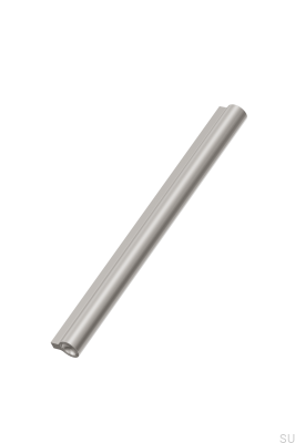 Poignée de meuble allongée Lucente 1088, aluminium, argent mat