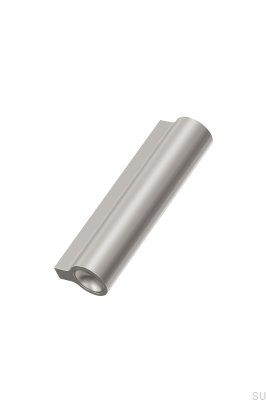 Poignée de meuble allongée Lucente 64, aluminium, argent mat