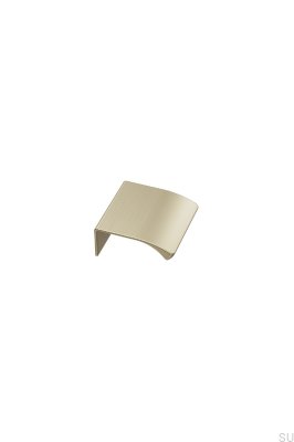 Poignée de meuble Edge Straight 40 en aluminium brossé doré