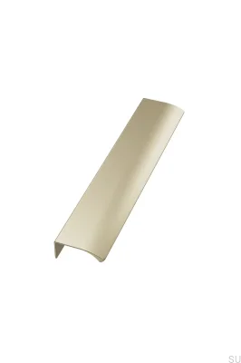 Poignée de meuble Edge Straight 320 en aluminium brossé doré