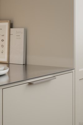 Poignée de meuble Comet 32 en aluminium argenté mat