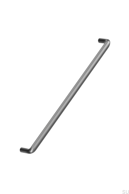 Poignée de meuble allongée Cobra 320 en métal gris anthracite