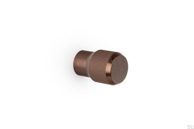 Bouton de meuble Brooklyn 20 en aluminium brossé brun