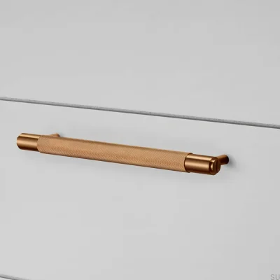 Poignée de meuble longue en acier Cross 225, couleur Chaleur du coucher de soleil