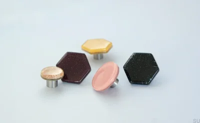 Bouton de meuble Circle 80 en verre beige