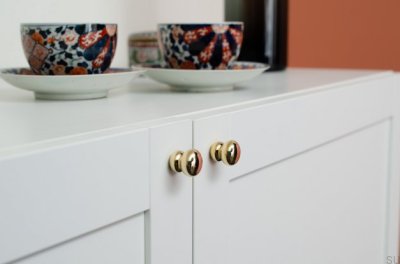 Bouton de meuble en laiton poli Bubble 20