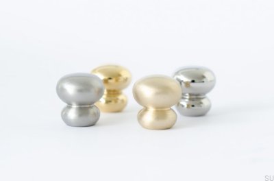 Bouton de meuble en laiton poli Bubble 20