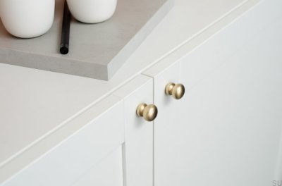 Bouton de meuble Bubble 20 en laiton brossé