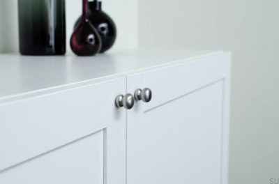 Bouton de meuble Bubble 20, acier inoxydable brossé