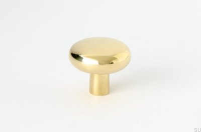Bouton de meuble en laiton poli caramel 24