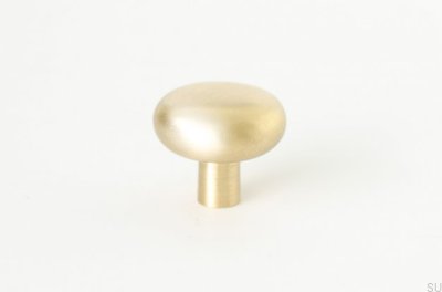 Bouton de meuble en laiton brossé caramel 24