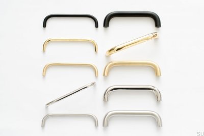 Poignée de meuble longue Grip 143, acier inoxydable brossé