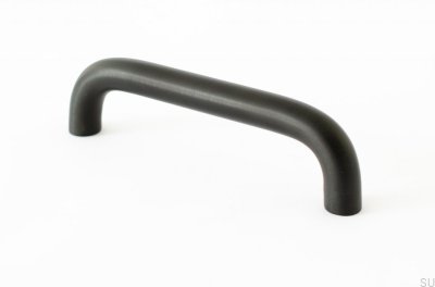 Poignée de meuble allongée Grip 143 en laiton noir