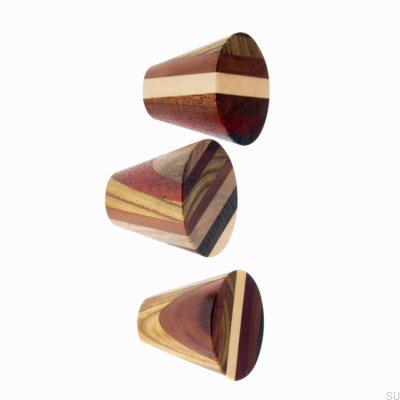Bouton de meuble en bois Stratum 30, huile dure, incolore, semi-mat