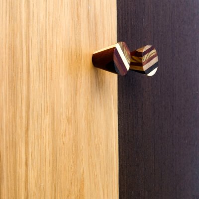 Bouton de meuble en bois Stratum 30, huile dure, incolore, semi-mat