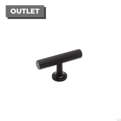 Bouton de meuble T-Bar Portland Métal Noir