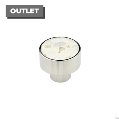 Bouton de meuble Marbelo M acier blanc Marianna