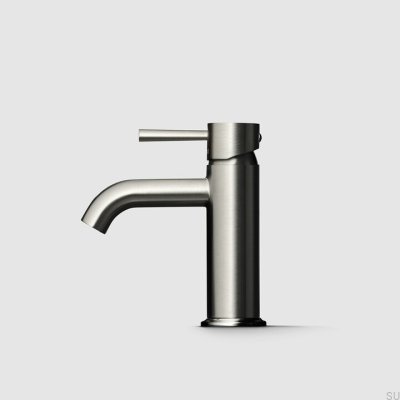Robinet de lavabo EVM074 en laiton nickelé brossé