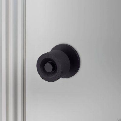 Poignée de porte double face en acier moulé 57 noir soudeur