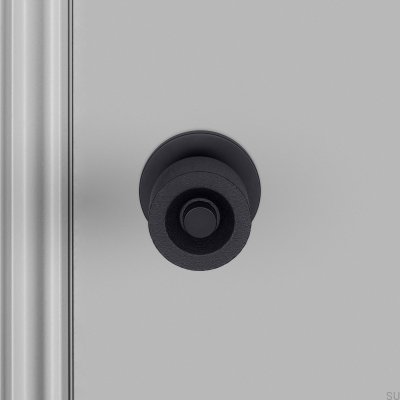 Poignée de porte double face en acier moulé 57 noir soudeur