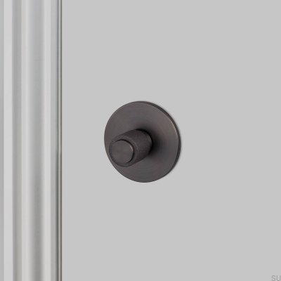 Serrure à bouton en laiton coulé bronze brûlé avec gâche