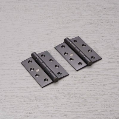 Charnières de porte Hinge 102 x 76 x 3 mm Laiton Bronze brûlé (Lot de 2)