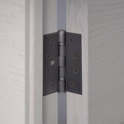 Charnières de porte Hinge 102 x 76 x 3 mm Laiton Bronze brûlé (Lot de 2)