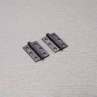 Charnières de porte Hinge 76 x 51 x 2 mm Laiton Bronze brûlé (Lot de 2)