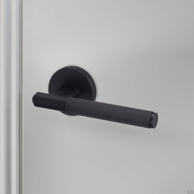 Poignée de porte noire pour soudeur en acier Linear 38