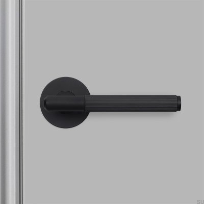 Poignée de porte noire pour soudeur en acier Linear 38