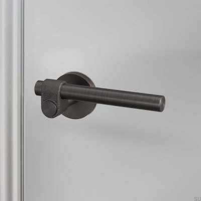 Poignée de porte en laiton coulé 38, finition bronze brûlé
