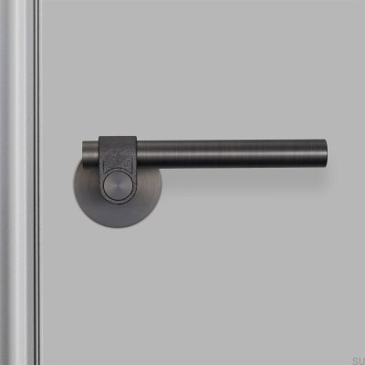 Poignée de porte en laiton coulé 38, finition bronze brûlé