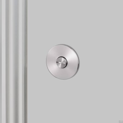 Serrure à bouton en acier moulé argenté