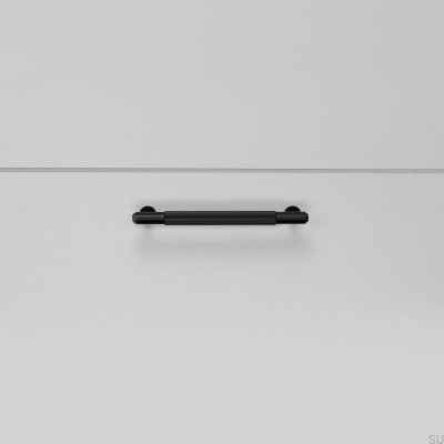 Poignée de meuble allongée Linear 125 en acier noir