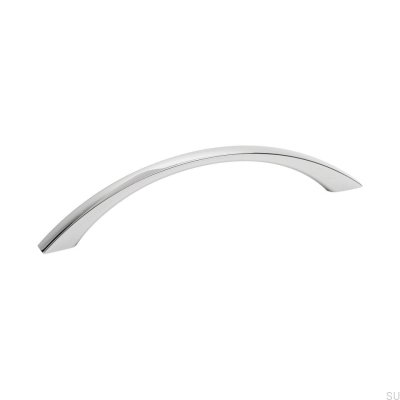Poignée de meuble oblong Sun 128 Chrome poli