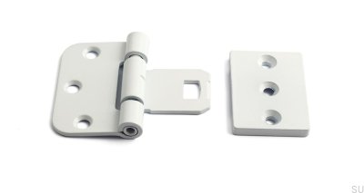 Charnières de porte symétriques 2465 Acier Blanc (lot de 2)