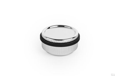 Butée de porte Boto en aluminium nickelé poli