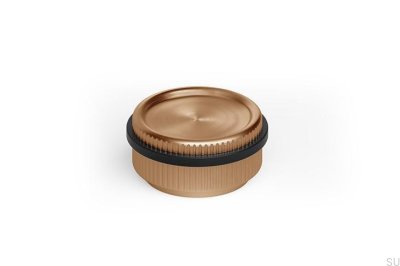 Butée de porte de sol Boto en aluminium brossé doré Cava