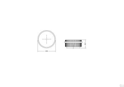 Butée de porte de sol en aluminium Boto, brun brossé