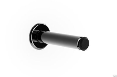 Butée de porte murale Fase Wall en aluminium noir titane PVD