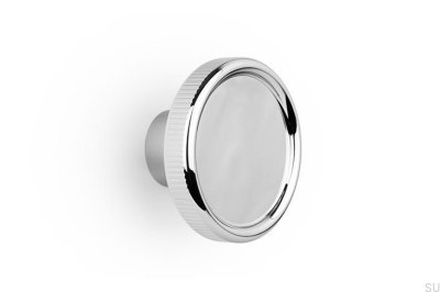 Porte-manteau mural Boto 80 en aluminium nickelé poli